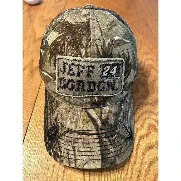 NASCAR Jeff Gordon 24 Camo Team Real Tree Racing Baseball Hat Cap - Picture 1 of 8
